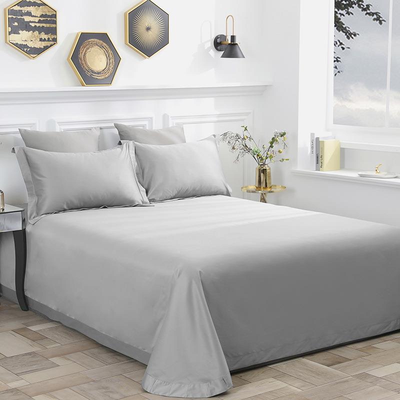 J6DA80长绒棉床舍单单纯棉全棉贡缎纯色欧式圆436角支被单宿件三