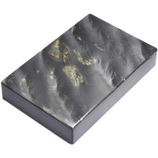 天然老胚原石坑FWM歙砚眉纹砚台砚板文四宝房原石料砚水波纹砚