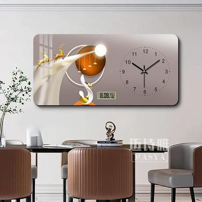 年万历挂大尺时寸电表箱装饰画带钟表配电箱空开盒遮挡BKV画电子