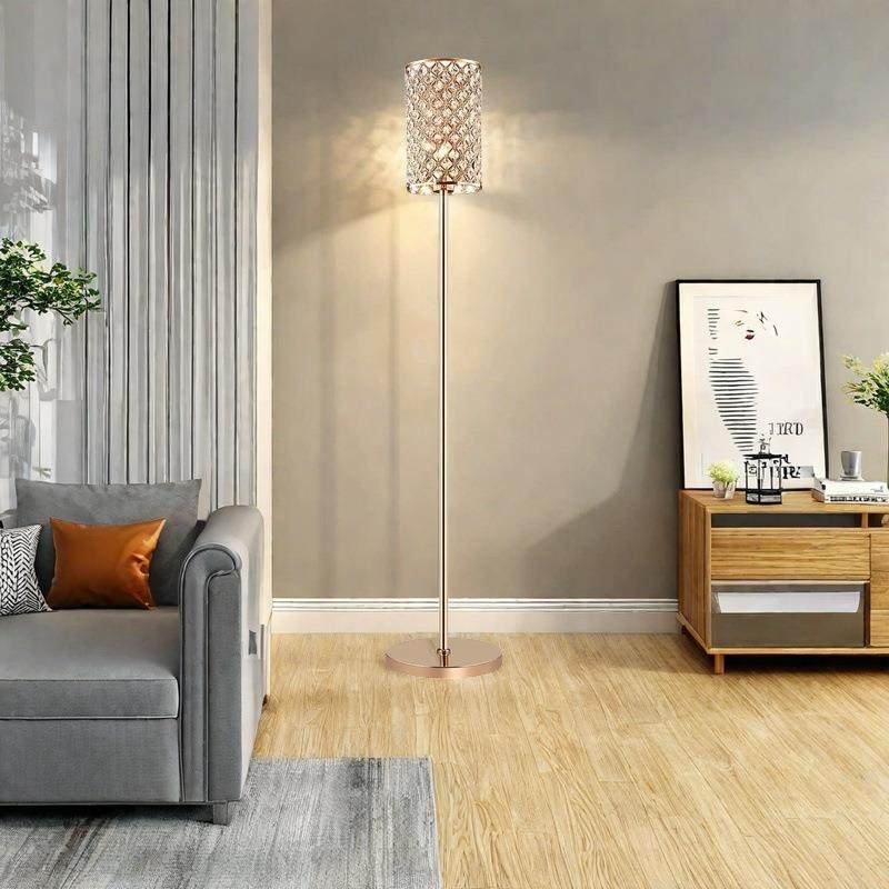 现代简约客厅沙发边室床头立式灯水晶旁落236台地灯卧女孩房灯具,家装灯饰光源,装饰落地灯,淘宝优惠券,粉丝福利购,淘宝优惠卷