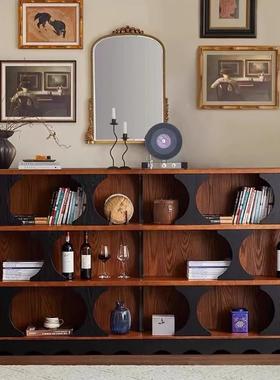 古实木书端柜客厅展示落地柜置物柜物高法B46432式中古玄复关柜储