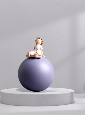 卡通风品儿童房创摆件意现代轻奢饰样板房软装客厅XDU电视柜摆设