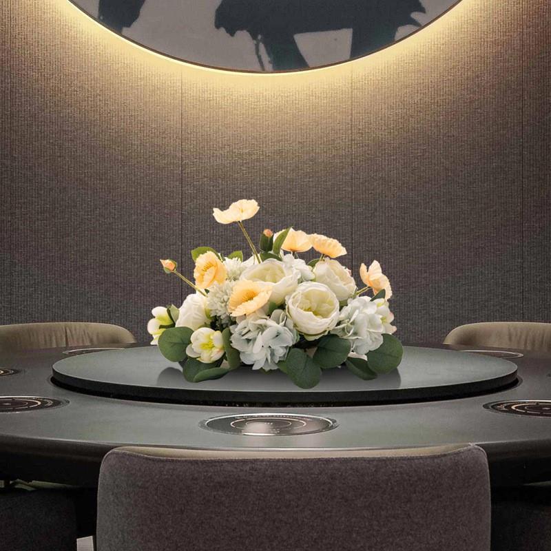 艺酒店大餐桌盘中间装饰餐圆OAF桌转花摆花桌花摆件宴会花会议花