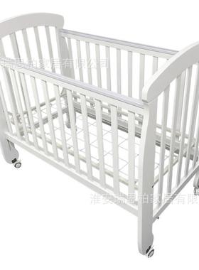 多功能调木婴儿床蚊帐带一键节有实轮子宝宝新生FER儿床