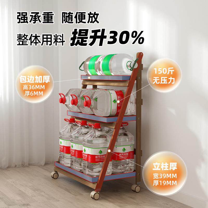 阳台花架置物木架客厅落地折式动叠多肉架带轮可移实花盆架植YD11