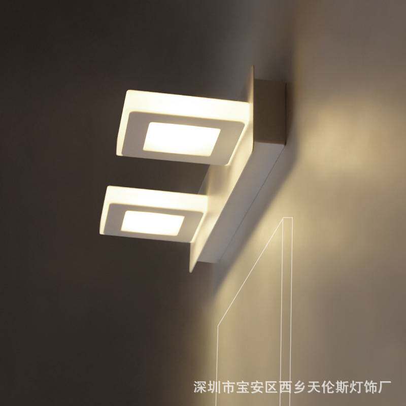 镜前灯卫生间正方形旋转led亚克力led浴室柜灯化妆灯可调光防水
