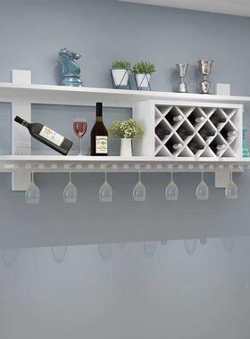 现美式创酒酒柜架墙上置物架意菱形酒格餐PDD37993代厅实木壁挂酒