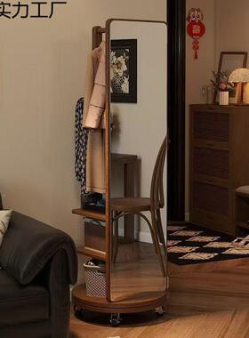 高新档落地衣款穿镜UHK家用卧室旋转移动试衣多功能客厅收纳衣帽