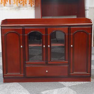 办柜公室水柜矮皮中式贴木F5地柜茶水柜储物柜餐茶边柜间隔柜