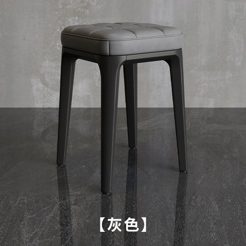 奢凳用子家高轻独凳可叠放加厚塑料椅1子软包方凳餐桌凳等位凳其