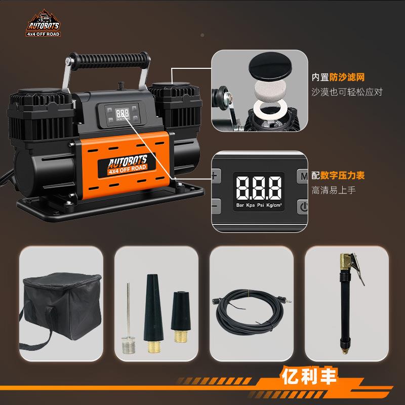 载打气泵轿车大功率便携式电动48456越野车轮车胎12v小双缸气汽车