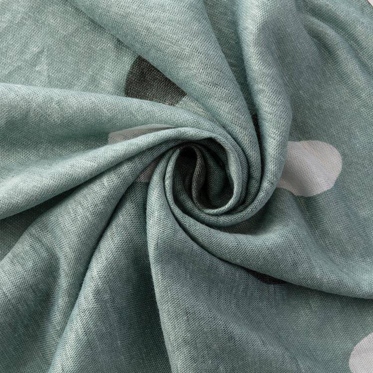 22织5针印汗布面料全棉亚麻汗布花面料0春夏T恤时LXC装休闲服面料