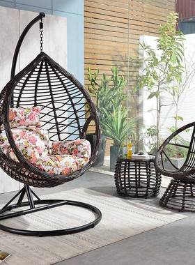 吊EKK椅摇篮椅阳台椅三件转椅户室内套外吊床家用单人秋藤千鸟巢