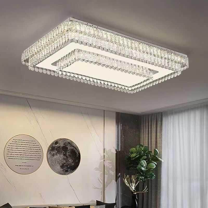 客厅灯2全18564025新款水晶吸顶灯现代简约大气轻卧奢具室餐厅屋,家装灯饰光源,客厅吸顶灯,淘宝优惠券,粉丝福利购,淘宝优惠卷