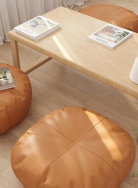 团坐垫地上地板F9696S7T人客厅坐墩皮革日式榻榻米飘窗蒲家踏脚懒