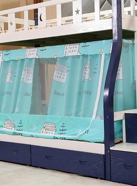 PTY子母床伸缩支架蚊帐铺双层童床高顶低书儿架款拉链上下方1.5蚊