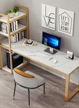 台式岩板一体办桌30091公电桌书桌家用书房脑现简约卧室写代字靠