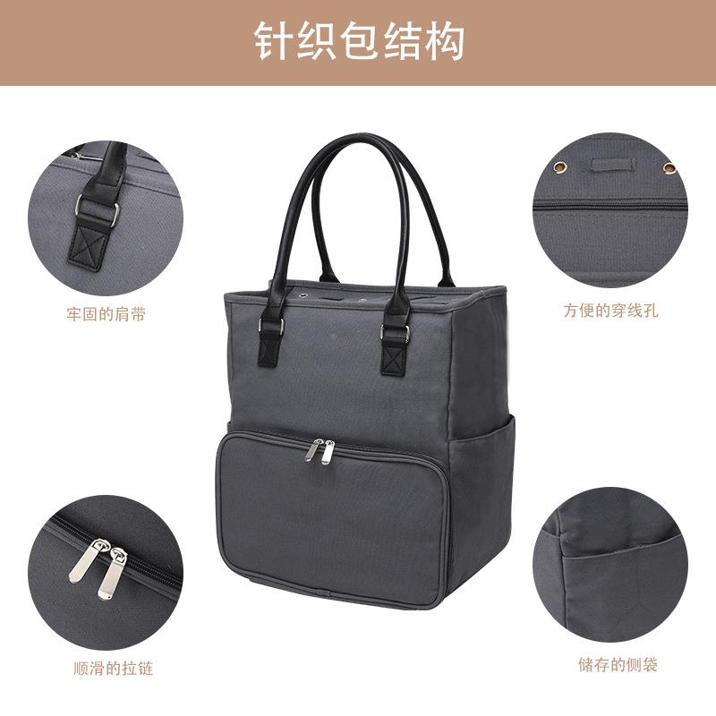 提毛线包钩针收纳包帆布便携多功手式大容量拉链能勾针YLB系列棒