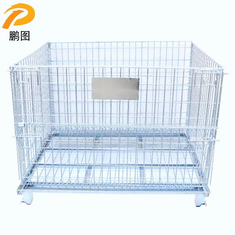 厂家折叠式仓储笼金属移快递分筐周转动框带滚轮850拣仓储笼