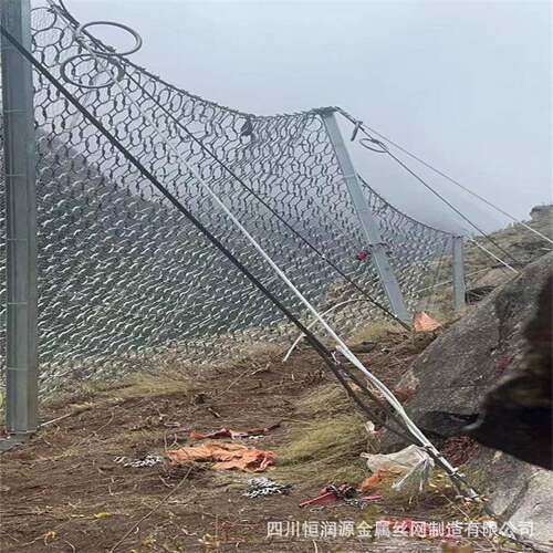 地质灾被害治理SNS护动防护网RX-025、护柔性引导防网边坡柔性防