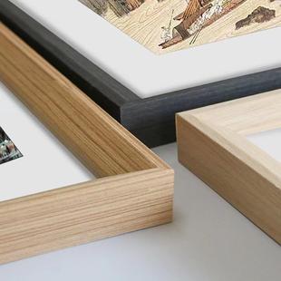 A6L字新字中式 裱F76T9J85框实木画框十字绣框外框裱框架 画书法装