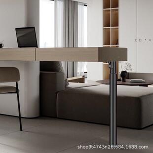 桌吧台脚可调节撑脚桌腿圆形折叠轨腿道伸BEI缩家支具摆摊面折叠