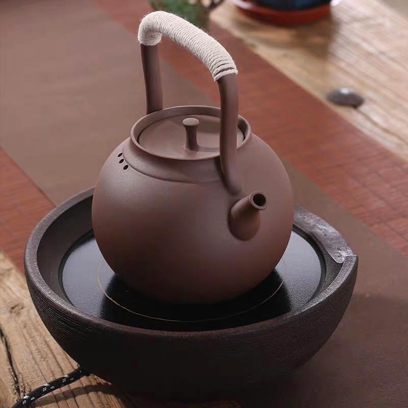 ?原矿纯手工古陶陶壶提梁复煮茶壶瓷煮器电茶F755887M陶炉耐高温