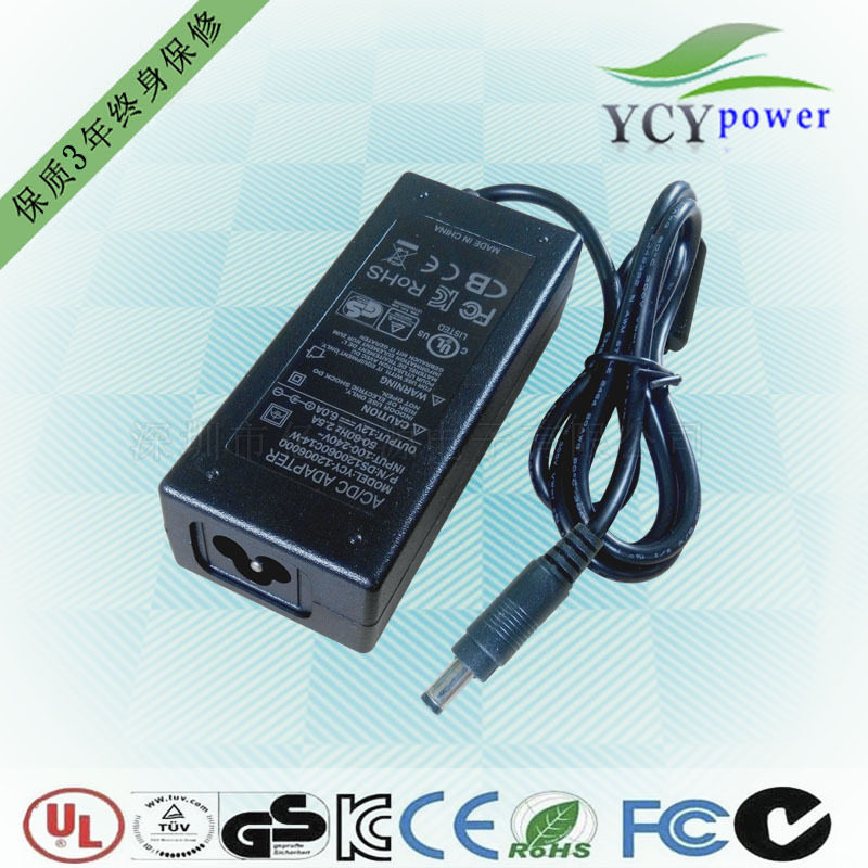工厂批量精巧12V6A电源适配器仪表电源DC5.5*2.5欧规LED电源