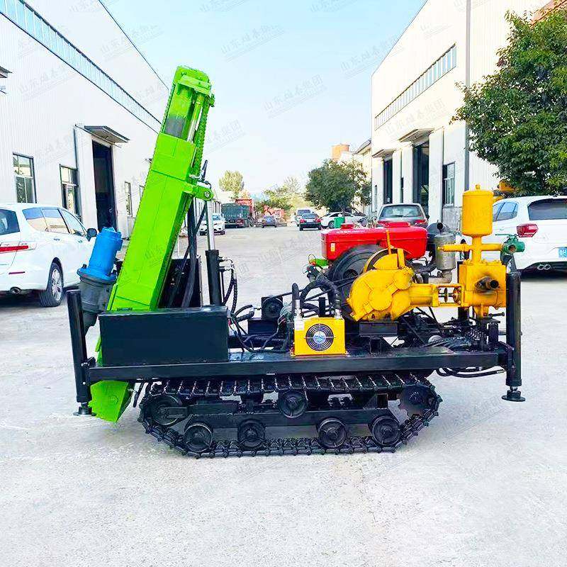 小型潜孔钻机气动凿岩机钻井机冲击打炮眼孔设备履带光伏打桩机