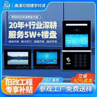 楼宇可视云对讲门禁系统家用别墅小区单元楼门铃监控套装