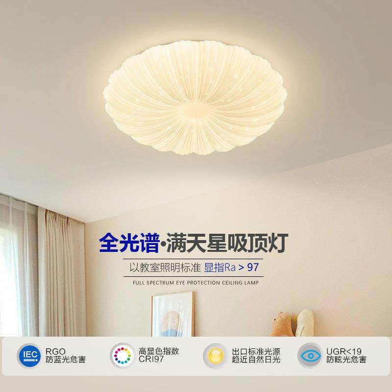 卧室灯2025年新款简约现代灯具网红南瓜灯阳台房间主卧贝壳吸顶灯,节庆用品/礼品,新娘配件,淘宝优惠券,粉丝福利购,淘宝优惠卷