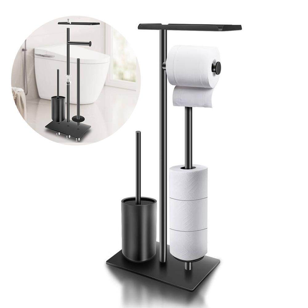 外贸卫生间纸巾架不锈钢落地立式卷纸架浴室置地厕纸架免打孔