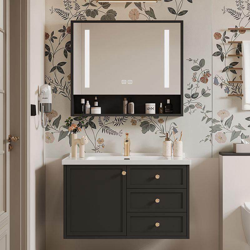 法式橡胶木挂墙防雾带镜灯黑色浴室柜推拉陶瓷一体盆复古风洗漱,节庆用品/礼品,新娘配件,淘宝优惠券,粉丝福利购,淘宝优惠卷