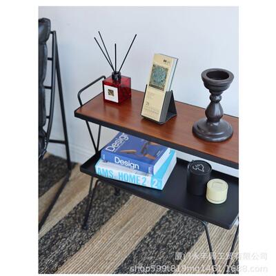 嘻物所设计艺术沙发客厅小户型复古中古置物架樱桃木边几收纳架