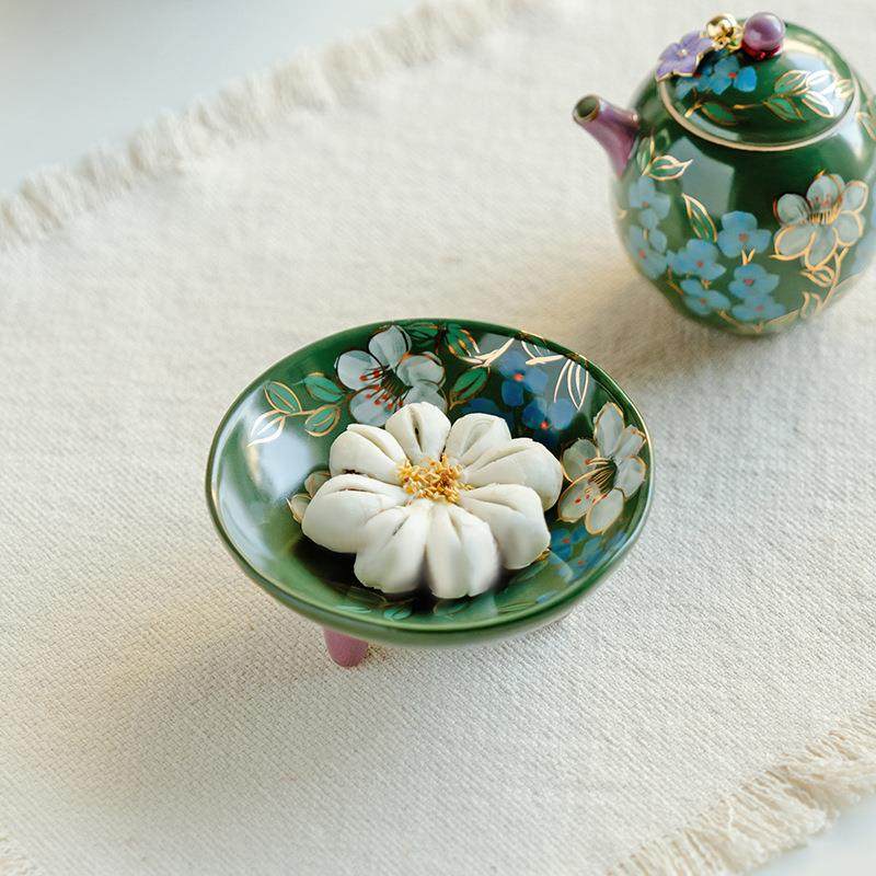 纯手绘茉莉花精致高档壶垫壶承防烫托茶具手工干泡盘中式茶道配件,节庆用品/礼品,新娘配件,淘宝优惠券,粉丝福利购,淘宝优惠卷