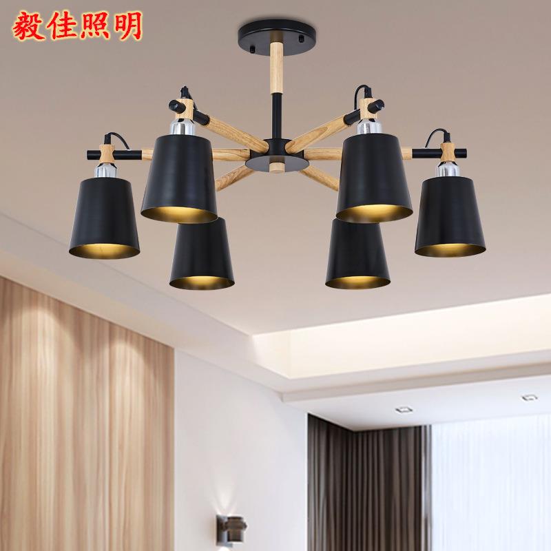 包邮LED吸顶灯北欧简约餐厅灯客厅灯吊灯卧室灯实木灯具灯饰