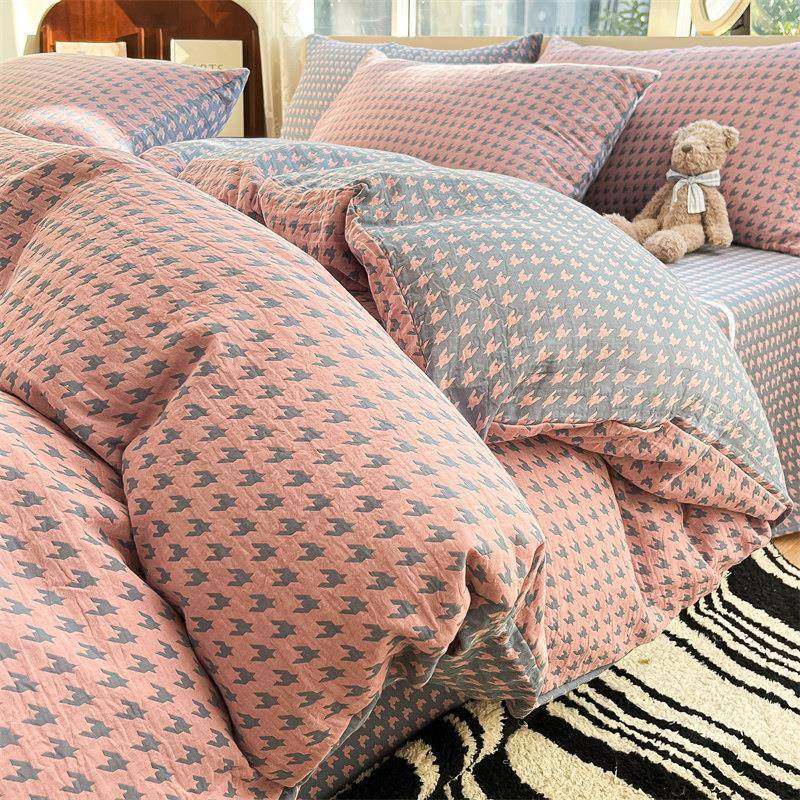 母婴级A类提花色织双层纱四件套柔软透气床单被套纯棉全棉床笠4件,农用物资,其他肥料,淘宝优惠券,粉丝福利购,淘宝优惠卷