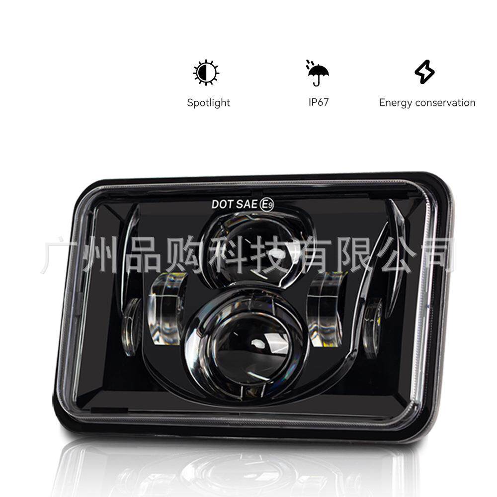 新款4x6黑色方灯适用汽车卡车吉普越野车LED方灯改装热销