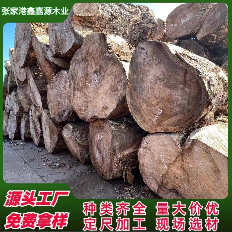 黑胡桃原木规格料黑胡桃大板南美胡桃木琥珀木地板木料家具料