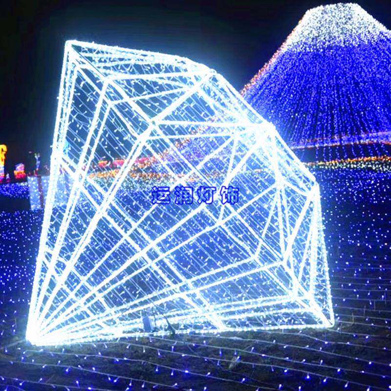 LED孔雀户外发光钻石造型灯商场公园动物装饰景观灯光节亮化灯