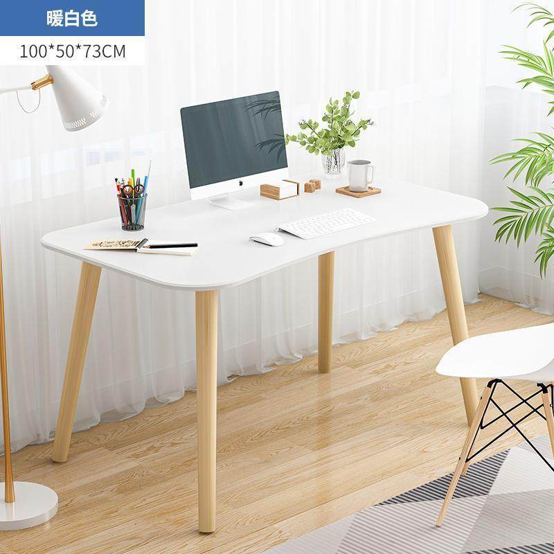 简易电脑桌家用书桌书架组合简约卧室学生学习桌租房办公写字桌子