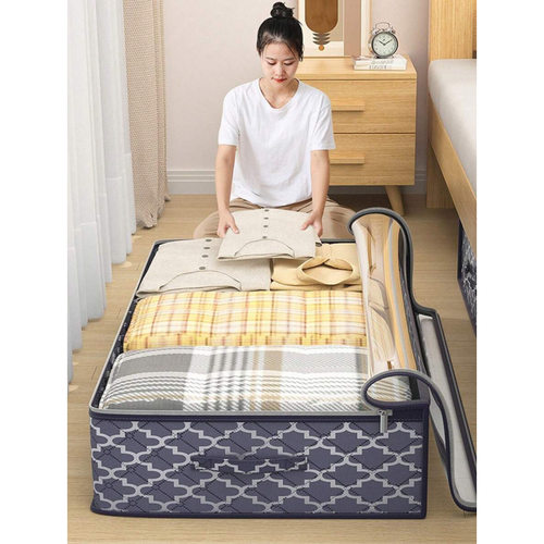 海外仓TEMU跨境Bed Storage Box With Reinforced Handles