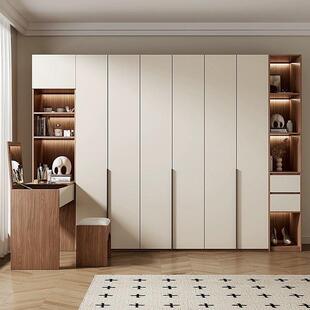 奶油风实木一门到衣柜家顶用室储物带角转书卧FTQ桌梳妆台一体大