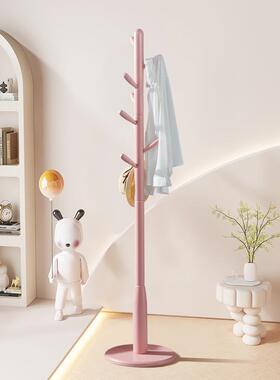 实SWZ木儿童衣帽架落地批卧室挂衣单架杆式简约包现代家用书衣服