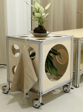 中古约茶几复设发古实木沙边几可XJW移动茶几简现代长方形计师电