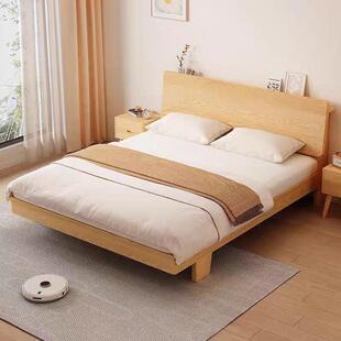 实木床双人1房.8x2米主卧大床家用1.5米小全户m型出GDG租1.2单人