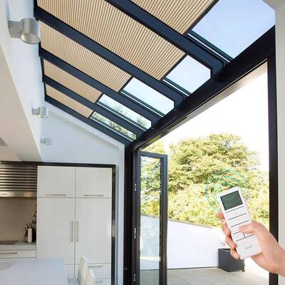 阳光房遮阳顶帘电动蜂无品牌/巢蜂房隔窝帘玻璃顶棚遮光手动天窗防晒全热