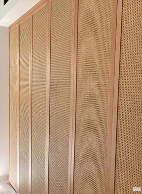 藤编门门日隔断形折叠门衣51930柜门卧室门隐中式式门拉隔断门