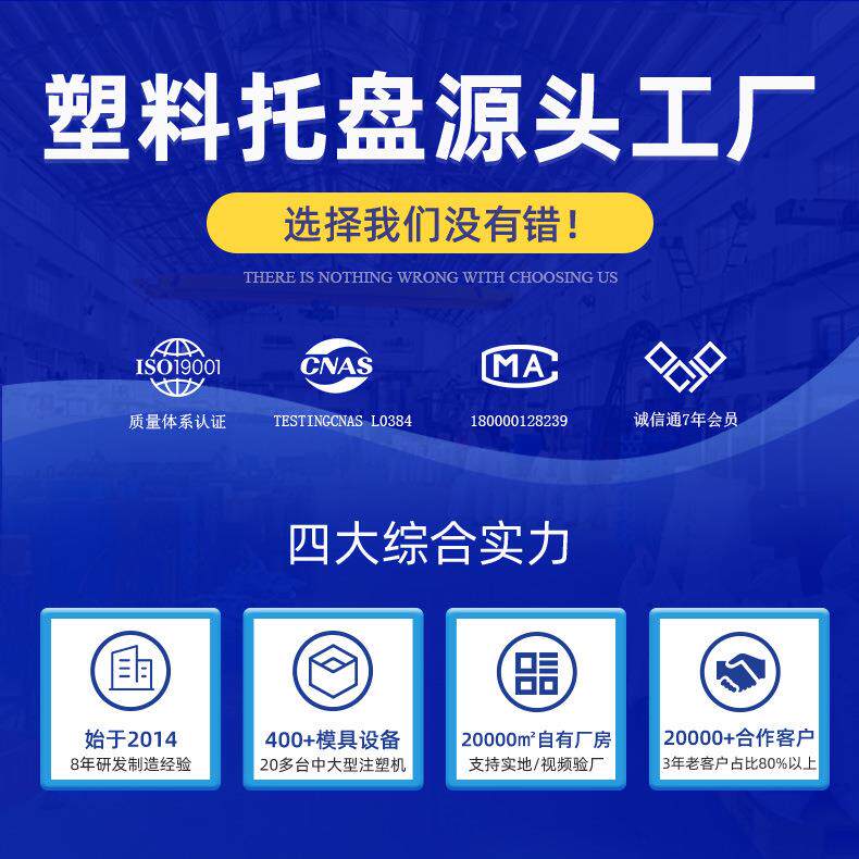 全熟大号网格塑料托盘1311田字型5叉车托盘130*1PNV10塑*1C料M胶