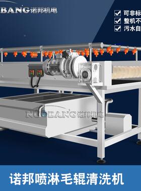 高压毛刷洗清WLB机核桃去灰平行毛辊清洗机大喷姜软毛刷淋清洗机